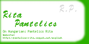 rita pantelics business card